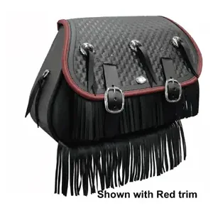 Last Chance Boss Bags #32 for Dyna '94-up Braided w/ Conchos & Fringe