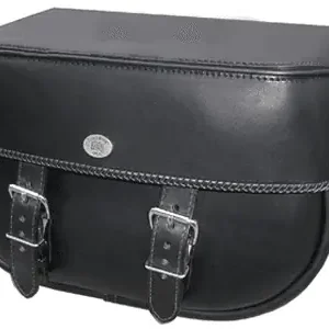 Boss Bags #34 Model Plain Style  w/ a Braided Lid Valence for Harley Models Seasonal Sale