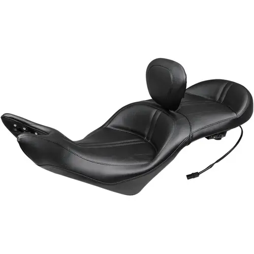 Mustang Heated Touring 2-Up Seat with Backrest Bargain