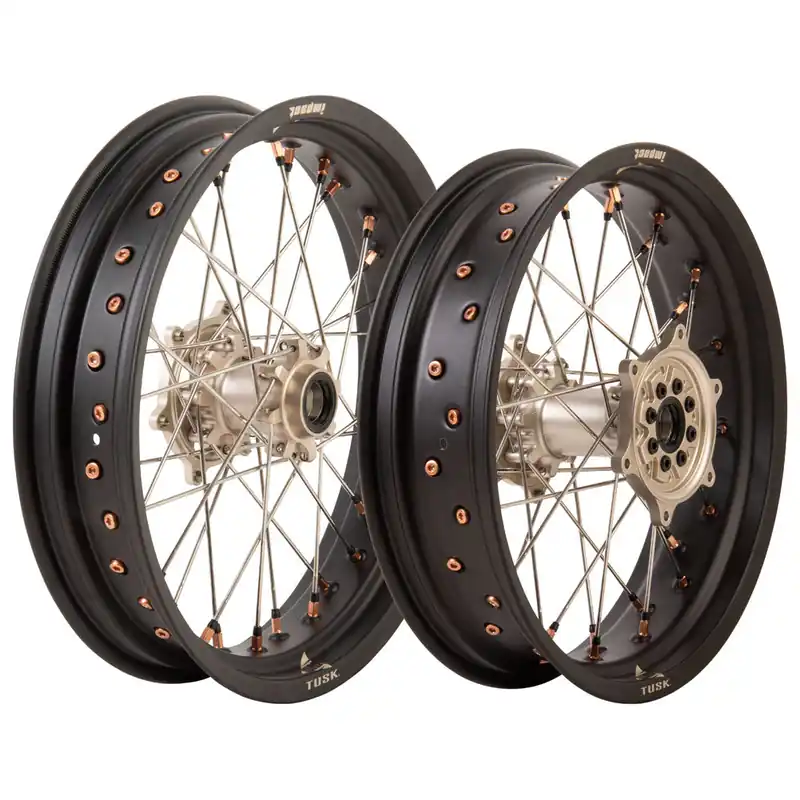 Grab Now Tusk Impact Supermoto Complete Front & Rear Wheel Set