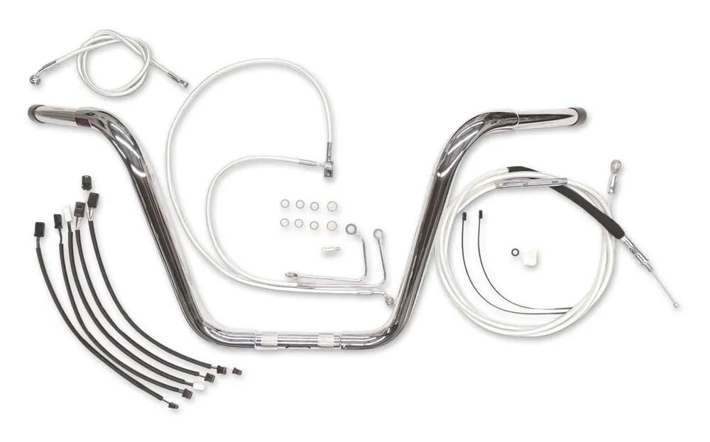 Magnum Caliber Ape Hanger With Install Kit For Harley Softail 2016-2017 (14" Rise) Editor’s Pick