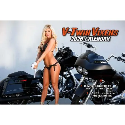 Moto365     2026 V-Twin Vixens Calendar Fast Shipping