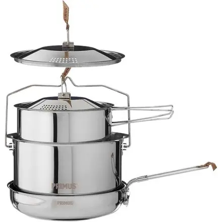 Factory Price Primus     Large Stainless Steel CampFire Cookset